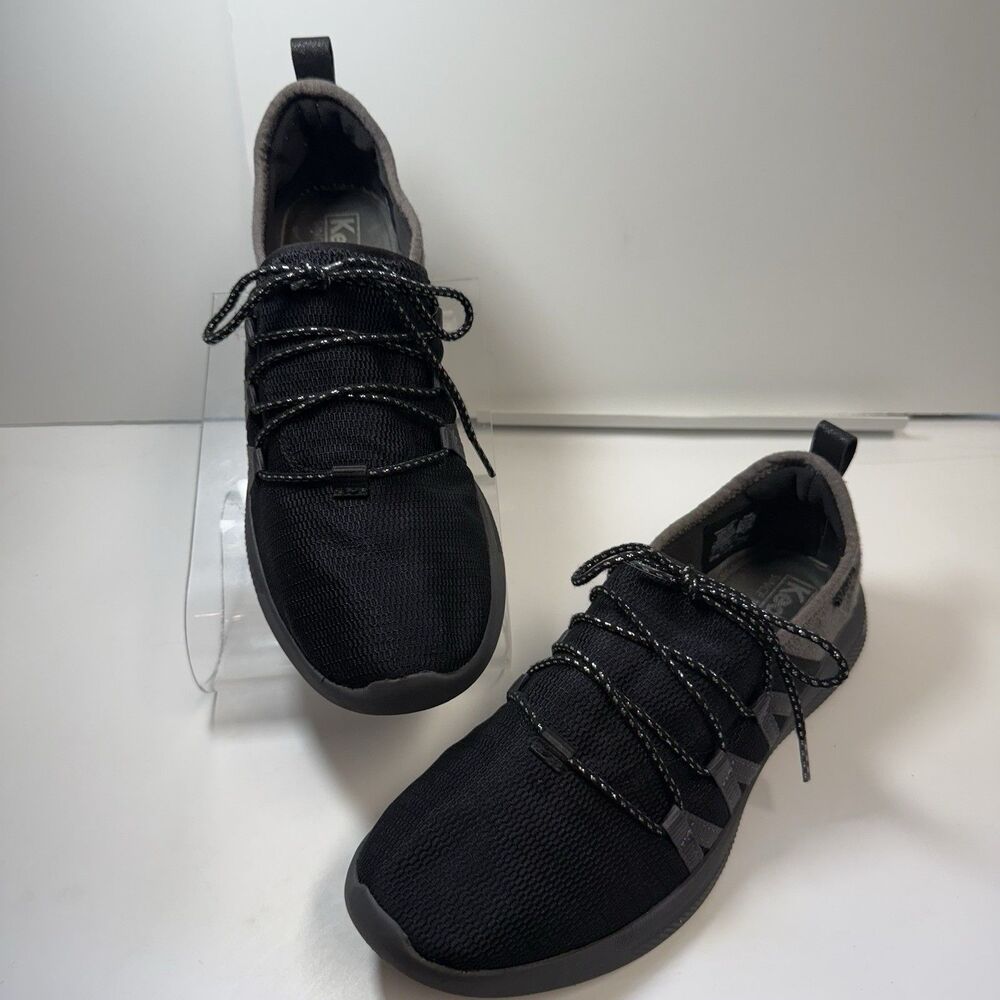 Keds Studio Lively Shimmer Dream Foam Memory Slip On Sneakers In Black Gray Sz 8